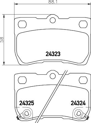 HELLA PAGID 8db355006971 -  Комплект тормозных колодок, дисковый тормоз